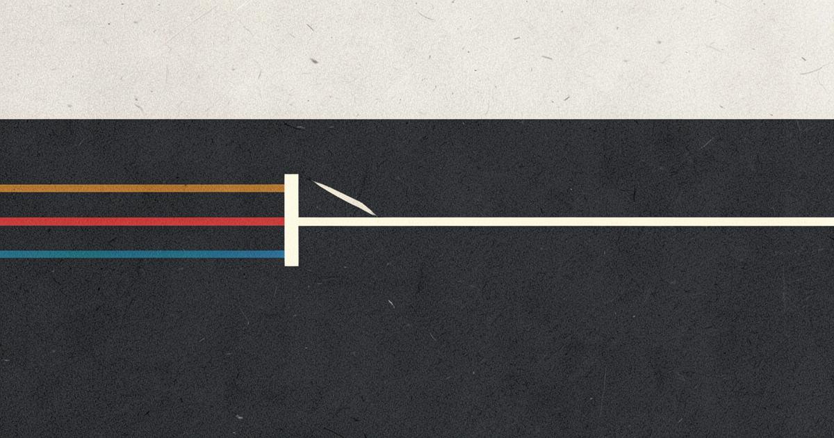 Three coloured rails meeting a single ivory approval line and continuing as one on charcoal